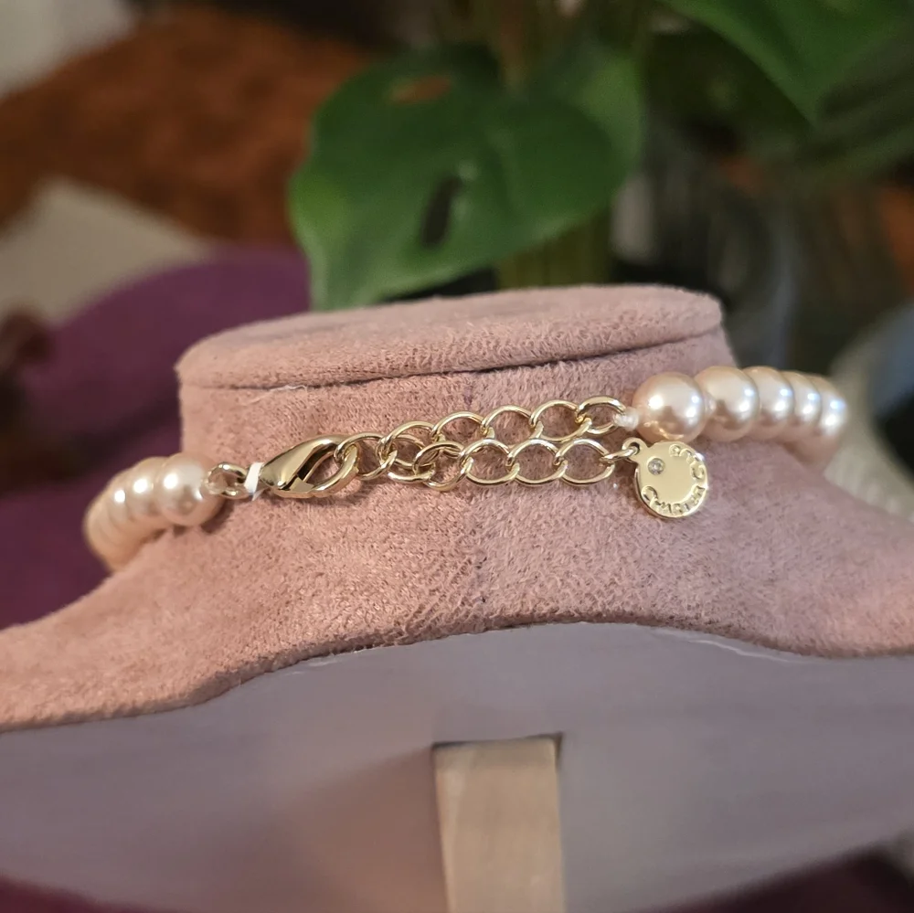 Charter Club Gold-Tone Pearl Necklace And Braclet Set - Picture 9 of 9